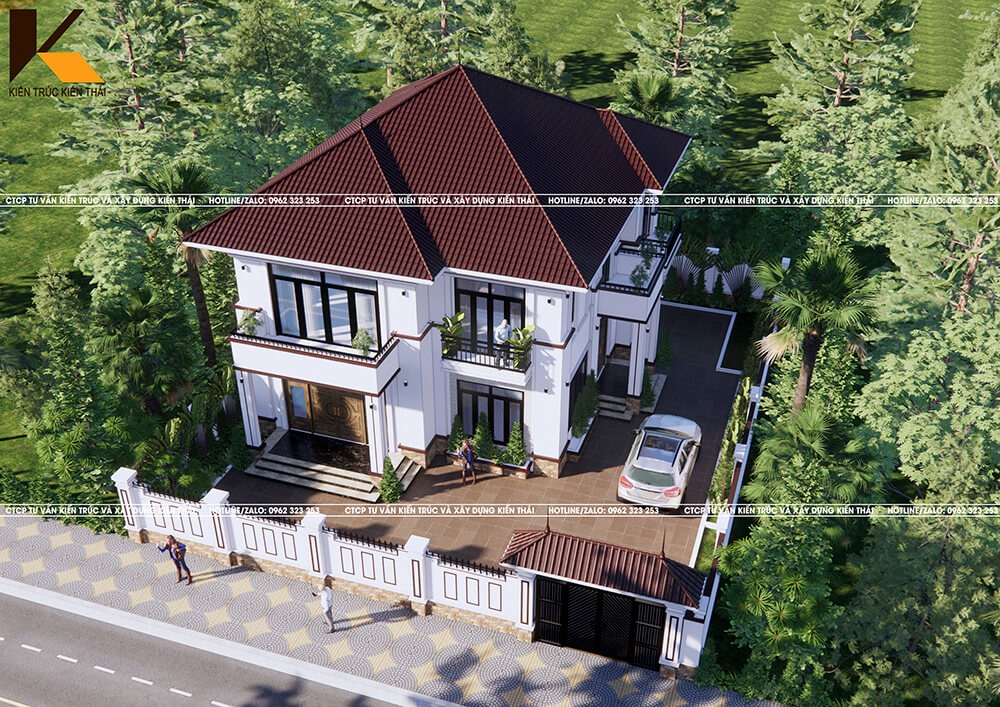 Mẫu nhà mái Nhật 2 tầng hiện đại tại Ninh Bình