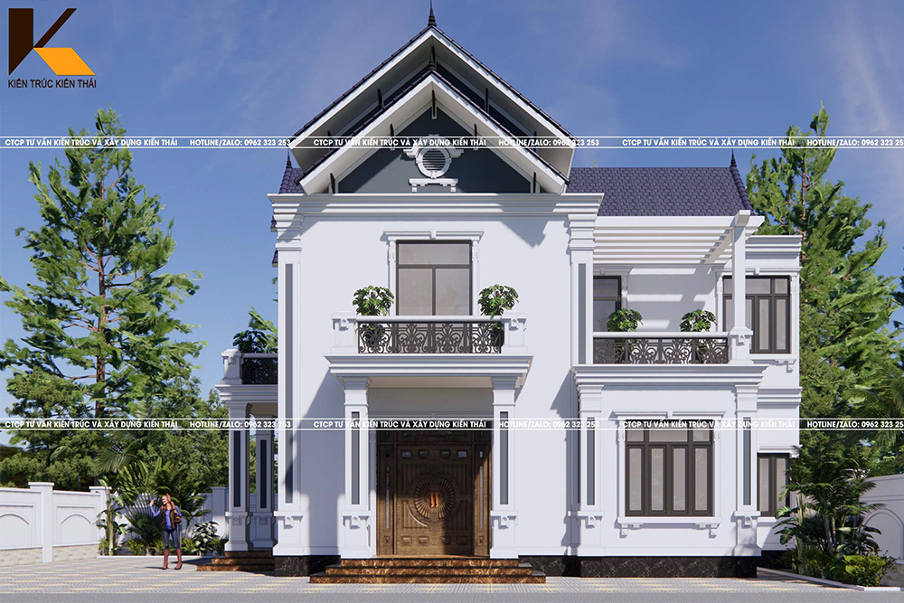 Thiết kế biệt thự 3 tầng tân cổ điển đẹp và đẳng cấp tại Ninh Bình