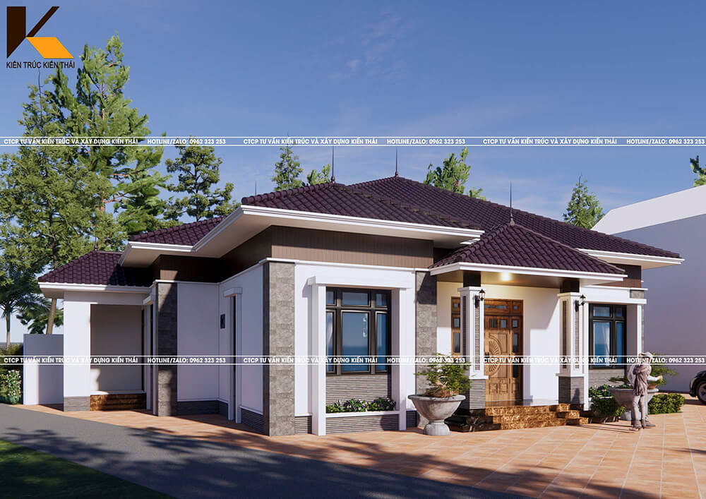 Không gian sân vườn nhà cấp 4 đẹp và tiện nghi