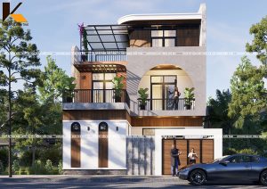 Mẫu nhà phố 3 tầng hiện đại tại Nam Định