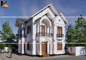 Biệt thự 2 tầng mái Thái tân cổ điển tại ninh bình
