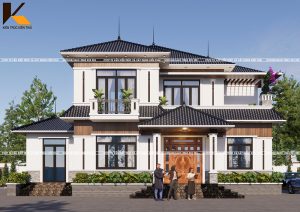 Mẫu nhà mái Nhật 2 tầng tại Hoa Lư – Ninh Bình đẹp hiện đại, chi phí chỉ 1,4 tỷ