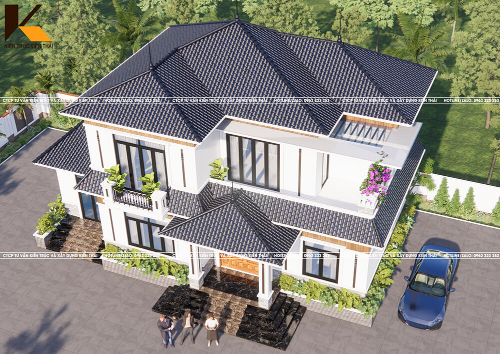 Mẫu nhà mái Nhật 2 tầng tại Hoa Lư – Ninh Bình đẹp hiện đại, chi phí chỉ 1,4 tỷ