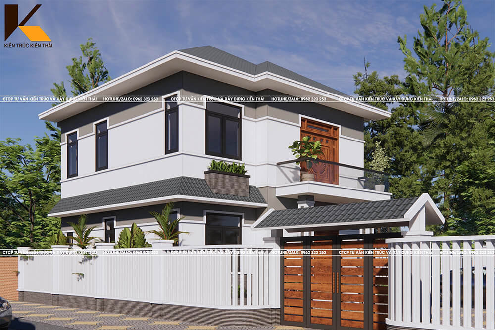 Biệt thự mái Nhật 2 tầng đẹp tinh tế với không gian mở tại Hoa Lư Ninh Bình.