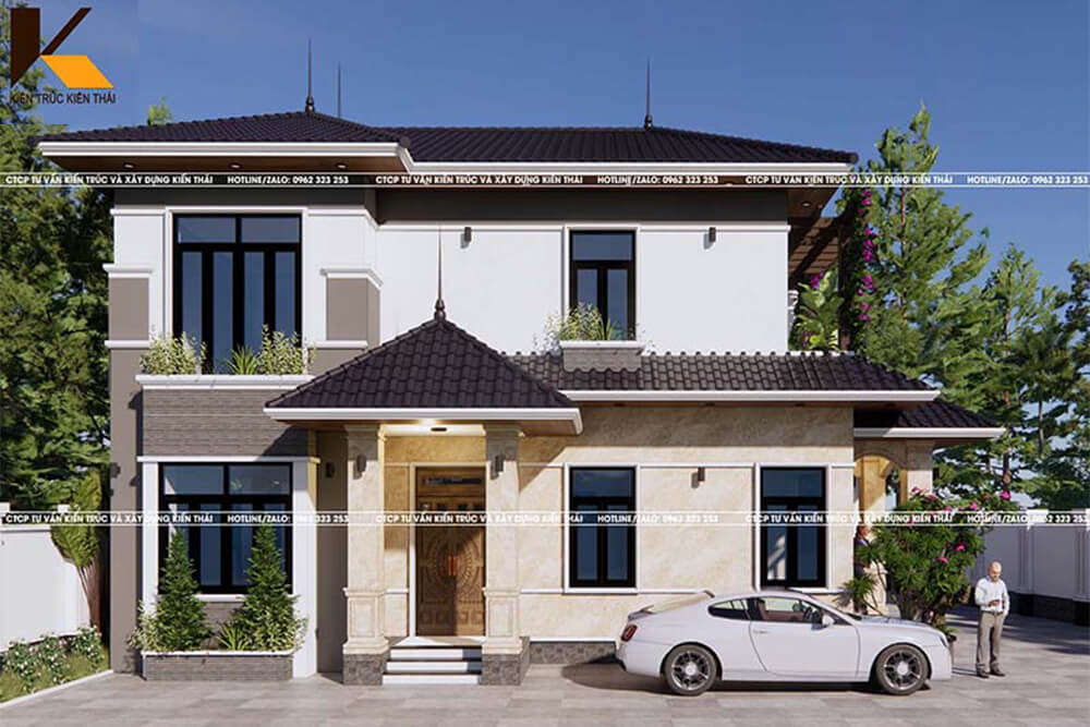 Biệt thự mái Nhật 2 tầng quốc dân – thiết kế hiện đại, không gian rộng thoáng tại Ninh Bình.