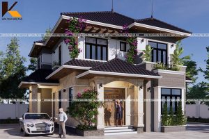 Biệt thự mái Nhật 2 tầng quốc dân – thiết kế hiện đại, không gian rộng thoáng tại Ninh Bình.