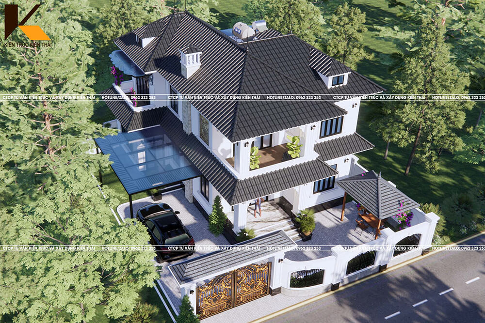 mẫu biệt thự tân cổ điển mái nhật tại Nam Định- Ninh bình