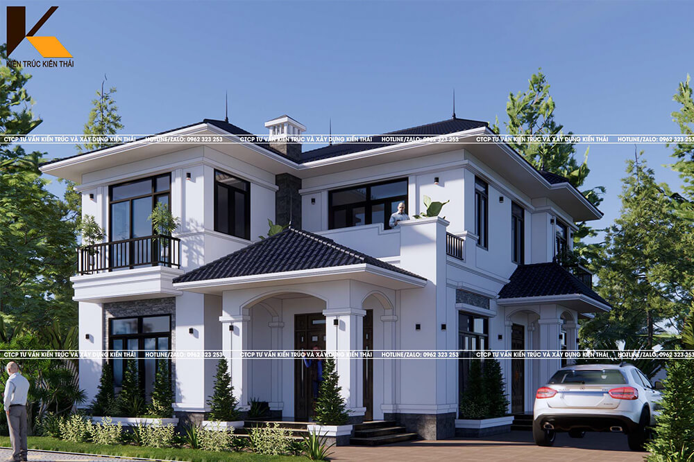 Biệt thự 2 tầng kiểu Nhật sang trọng, sân vườn rộng rãi, thiết kế hiện đại tại Ninh Bình