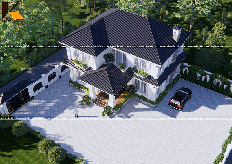 Nhà mái Nhật 2 tầng tân cổ điển tại Ninh Bình