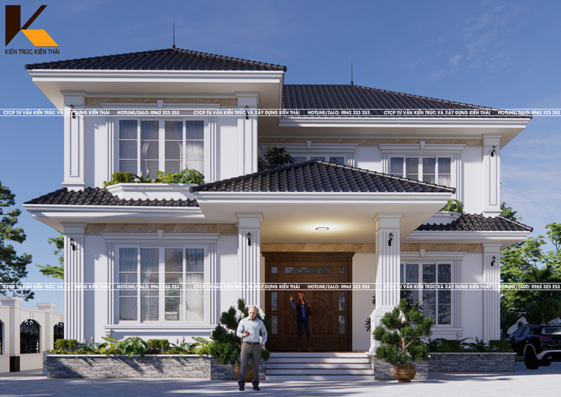 Nhà mái Nhật 2 tầng tân cổ điển tại Ninh Bình