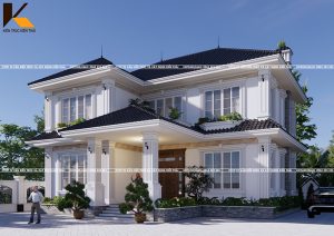 Nhà mái Nhật 2 tầng tân cổ điển tại Ninh Bình