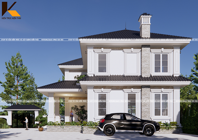 Nhà mái Nhật 2 tầng tân cổ điển tại Ninh Bình