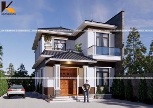 Nội thất phòng khách biệt thự 2 tầng hiện đại Ninh Bình