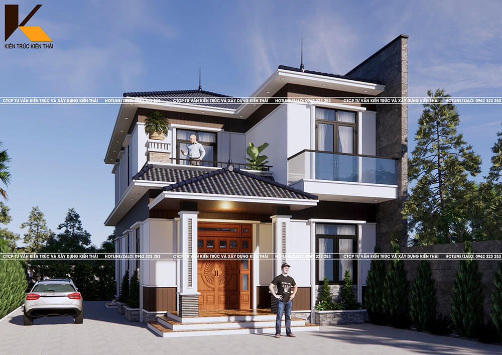 Nội thất phòng khách biệt thự 2 tầng hiện đại Ninh Bình