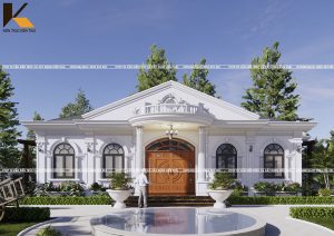 Phòng khách tân cổ điển sang trọng nhà 1 tầng tại Ninh Bình