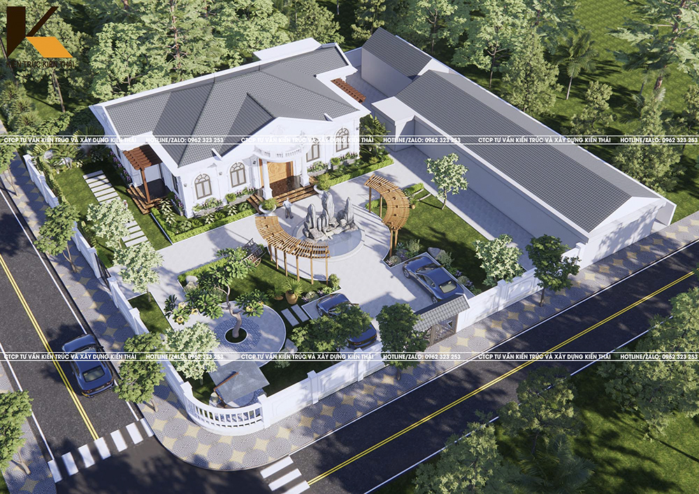 Phòng khách tân cổ điển sang trọng nhà 1 tầng tại Ninh Bình