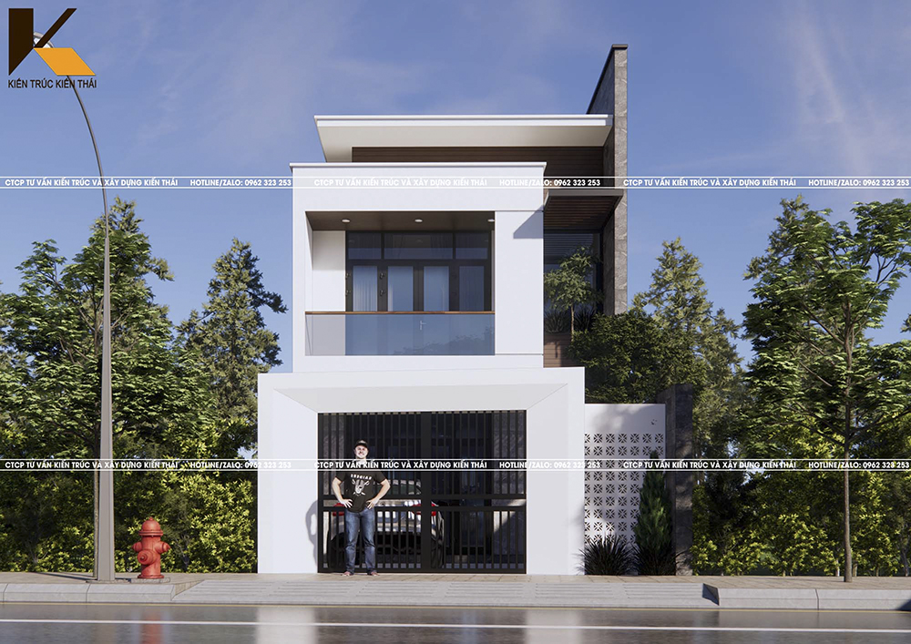 Mẫu nhà 2 tầng hiện đại đẹp tại Ninh Bình – Kiến Thái Architect