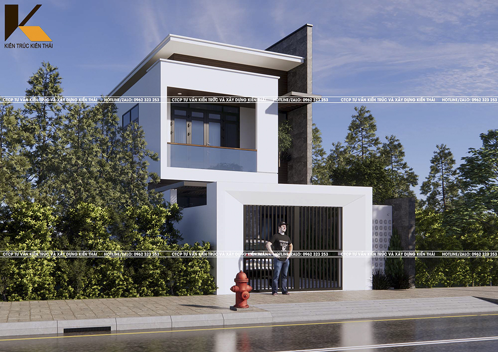 Mẫu nhà 2 tầng hiện đại đẹp tại Ninh Bình – Kiến Thái Architect