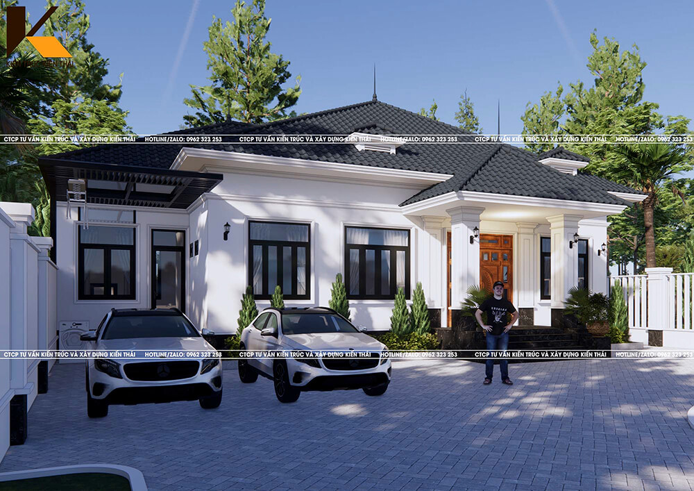 Mẫu nhà 1 tầng mái Nhật 3 phòng ngủ tại Ninh Bình