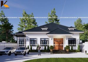 Mẫu nhà 1 tầng mái Nhật 3 phòng ngủ tại Ninh Bình