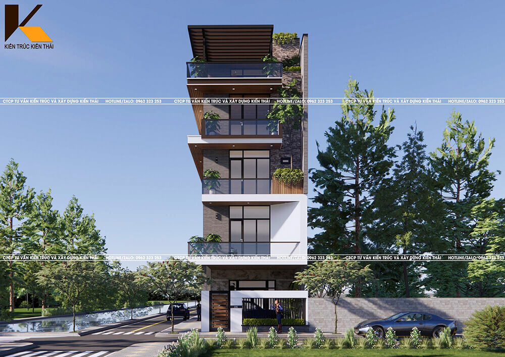 Nội thất hiện đại nhà phố 5 tầng Ninh Bình